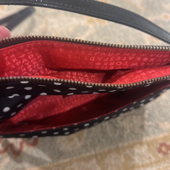 Black and White Polka Dot Kate Spade Bag - Picture 3 of 3